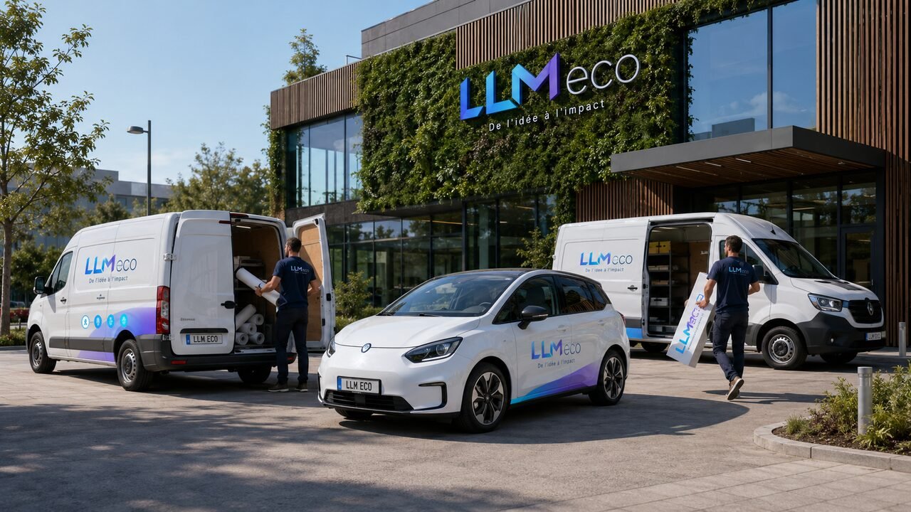 Véhicule de marque LLM Eco en intervention