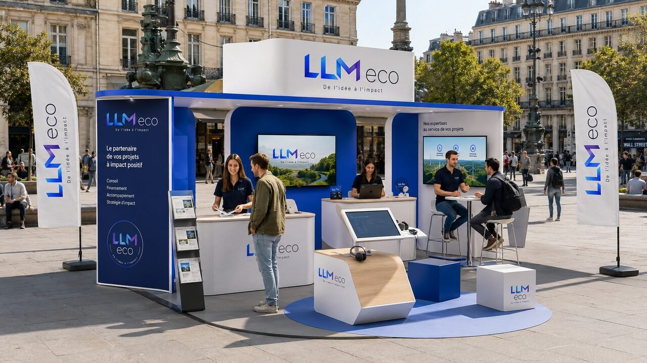 Stand extérieur LLM Eco avec espace d'accueil
