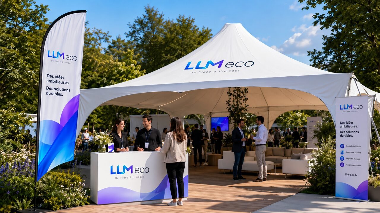 Pergola événementielle aux couleurs de la marque